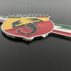 NEU Abarth Fiat 500 Metall 11cm Emblem Logo Schriftzug Patch Schild – Bild 3