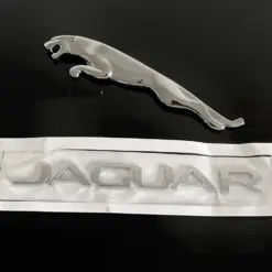 NEU Jaguar SET Emblem Heckdeckel Logo 18cm Heckemblem Rear Badge CHROM – Bild 3