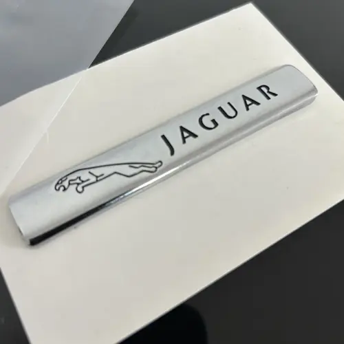 Alternative view of neu ORIGINAL Jaguar Emblem 93mm Chrom Logo Schild in METALL Aufkleber