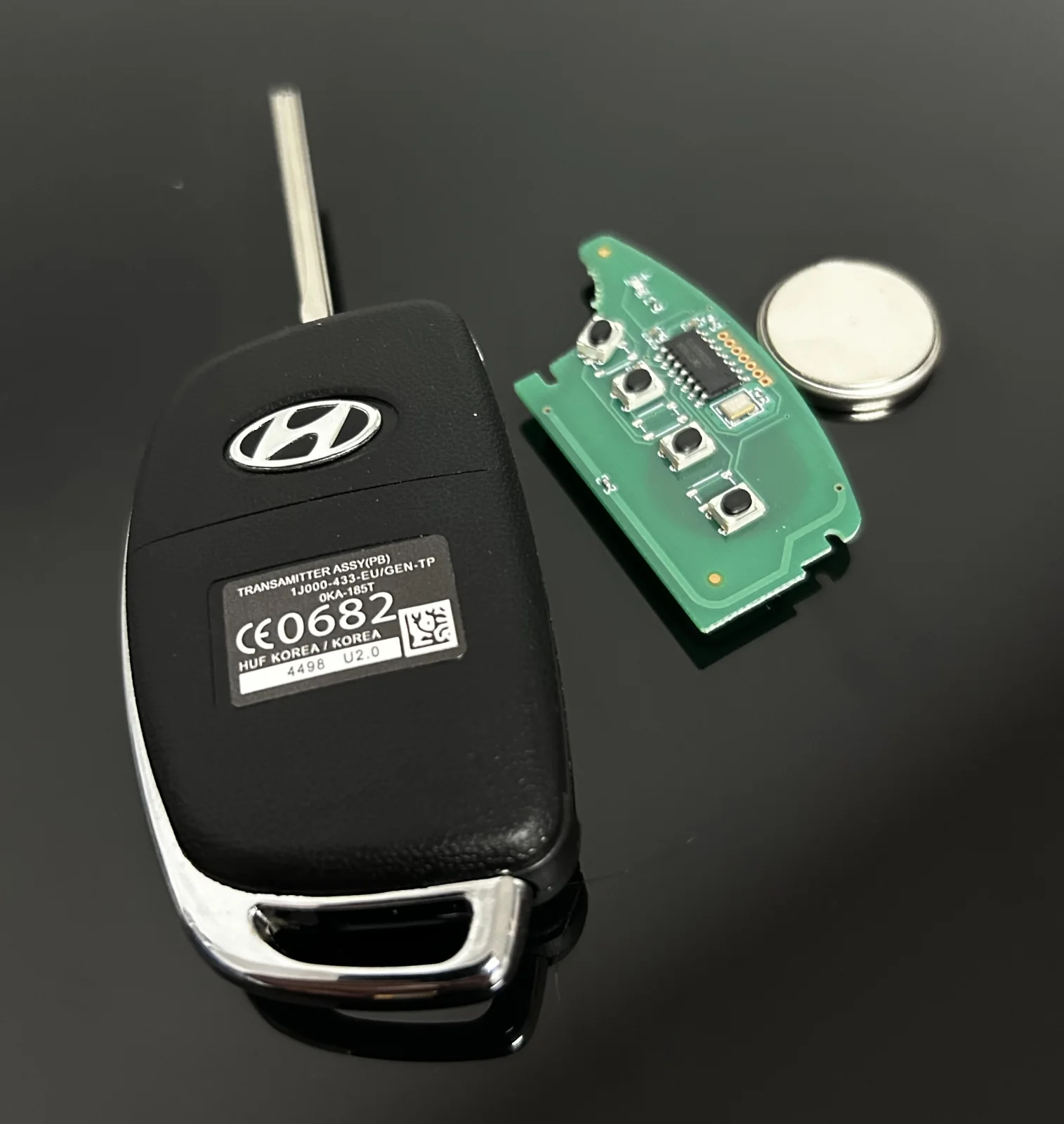 ORIGINAL Hyundai Schlüsselgehäuse + ELEKTRONIK Funk Fernbedienung Autoschlüssel KFZ Solaris ELANTRA Santa Fe i10 i20 i30 i35 i40 IX35 IX45 – Bild 6