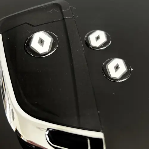 Alternative view of RENAULT 1x Schlüsselemblem 14mm Aufkleber ALU Schlüssellogo Emblem Schriftzug LOGO