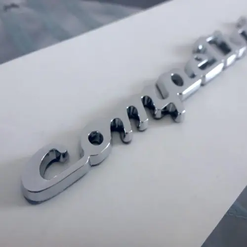 Alternative view of 1x Abarth COMPETIZIONE Tributo ORIGINAL Emblem NEU Logo Schriftzug Aufkleber glänzend Chrom