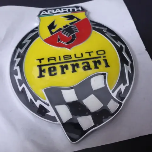 1x Abarth Tributo 595 ORIGINAL Emblem NEU Logo Schritzug 735524380 – Bild 6