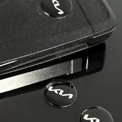 1x KIA Schlüssel 14mm NEW BLACK Aufkleber Schlüssellogo Emblem Schriftzug LOGO – Bild 3