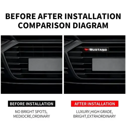 1x MUSTANG beleuchtet für Kühlergrill Logo Schild Emblem Plakette – Bild 4