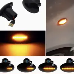 2x für ABARTH 500 LED schwarze Seitenblinker LAUF-LED Blinker links rechts auch für Fiat 500 OVP