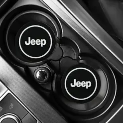 2x für JEEP Getränkehalter Einsatz Emblem Matte Antirutsch Flascheneinsatz Cup
