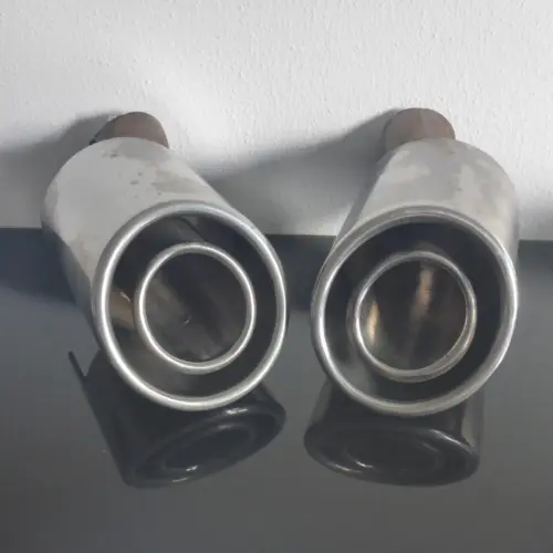 2x ORIGINAL Fiat Abarth 500 Endrohre links+rechts Auspuff Endschalldämpfer