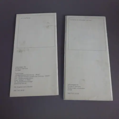 Alternative view of 2x VW AUDI Auto+Urlaub Auto+Ordnung Bußgeldkatalog 1991