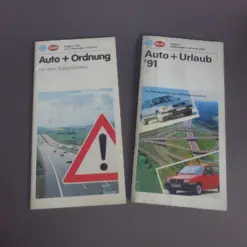 2x VW AUDI Auto+Urlaub Auto+Ordnung Bußgeldkatalog 1991
