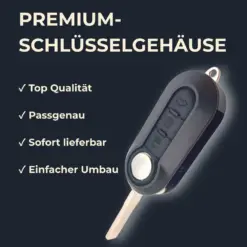 Ersatzgehäuse für Fiat Autoschlüssel 3 Tasten – passgenau & hochwertig