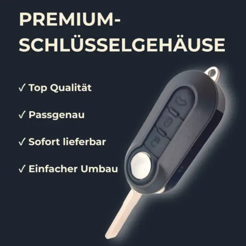 Ersatzgehäuse für Fiat Autoschlüssel 3 Tasten – passgenau & hochwertig
