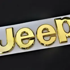 Jeep FEHLER Emblem schwerer Metall GOLD Schriftzug Logo selbstklebend Chrysler