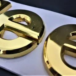 Jeep FEHLER Emblem schwerer Metall GOLD Schriftzug Logo selbstklebend Chrysler – Bild 3