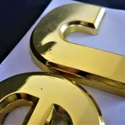 Jeep FEHLER Emblem schwerer Metall GOLD Schriftzug Logo selbstklebend Chrysler – Bild 4