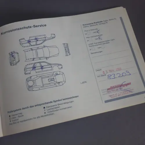 Alternative view of Opel Astra G Serviceheft Inspektionsheft Servicenachweis Serviceplan 83209km