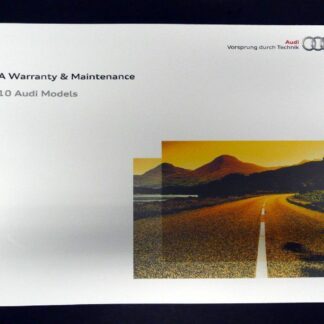 AUDI USA Warranty & Maintenance Service Schedule ORIGINAL Serviceheft english