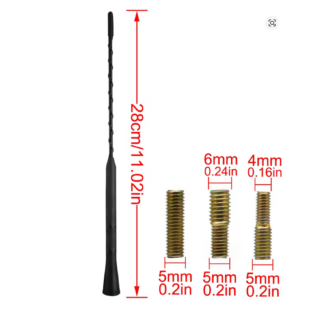 28cm Auto Antennestab Dach Antenne für VW, Skoda, Opel, Citroen, Peugeot, Ford