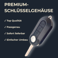 Ersatzgehäuse für Fiat Autoschlüssel 3 Tasten – passgenau & hochwertig